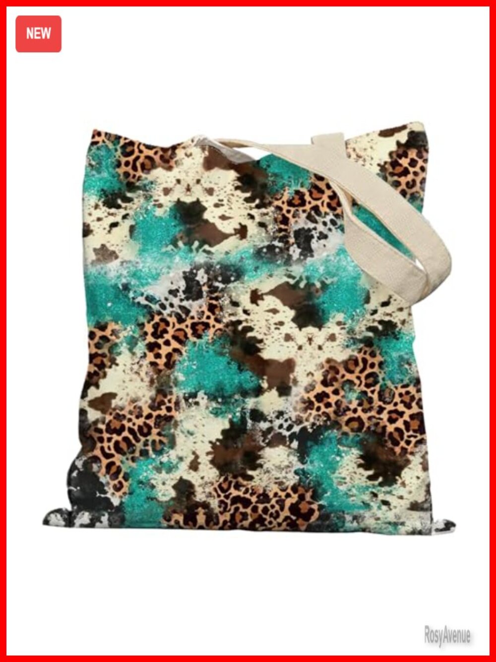 Large Canvas Tote Bag Reusable Shoulder Bag with Inner Pocket for Shopping Gym